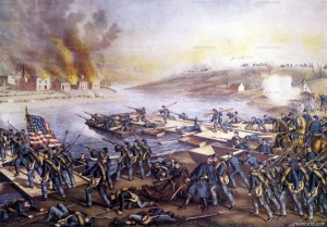 Guerra de Secesión. Primera batalla de Fredericksburg, Virginia. 11 de diciembre de 1862.